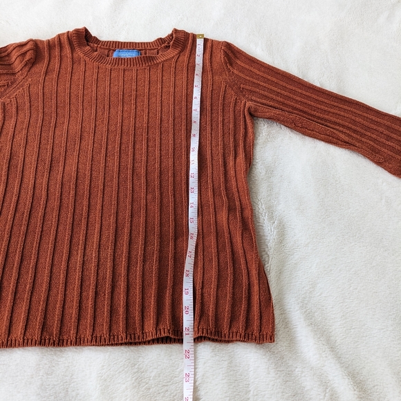 🌷3/15🌷 Simply Vera Wang Burnt Orange Sweater Size XS - Picture 8 of 8